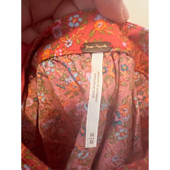 Free People NWT Petunia Poppy Combo Floral Print Mini Dress Size Medium - Picture 8 of 11